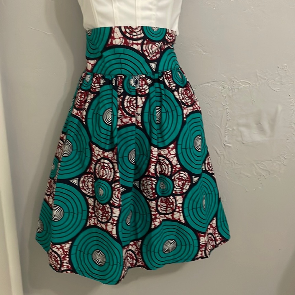 High waisted midi skirt